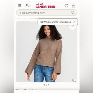 Lands end billow sleeve sweater